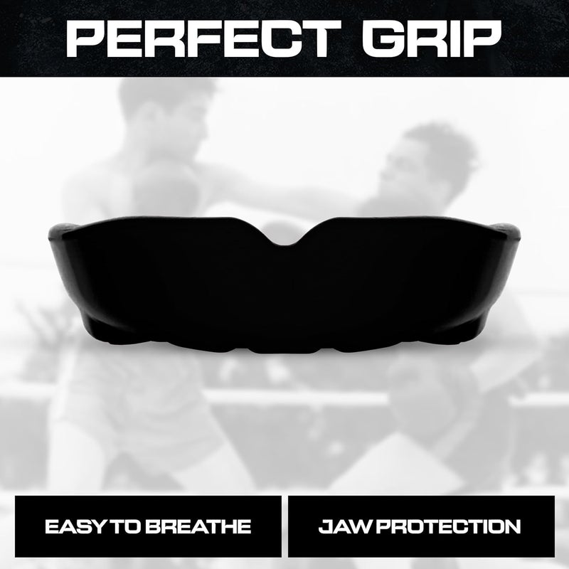 BFS IMPEX Mouth Guard Sports for Adults Best for Teeth,MMA Mouth Guard with Case for Boxing,Karate,Rugby,Football MouthGuard (Black) - Image 4